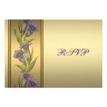 cinquantième Violette pourpre RSVP d'anniversaire  Invitations Personnalisées