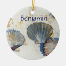 Cintre de porte de coquilles de plage ornements de noël