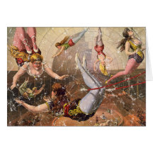 Circus-1890 - affligé carte de vœux