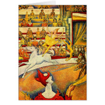 Cirque par Georges Seurat Carte De Vœux