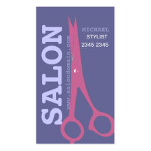 Ciseaux modernes d'élégance de salon de beauté d'e modèles de cartes de visite
