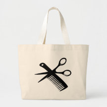 ciseaux noirs de peigne de coiffeur sac