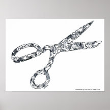 CISEAUX par NICHOLAS MINIFACES Affiches