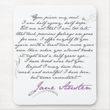 Citation #1 de la persuasion de Jane Austen Tapis De Souris