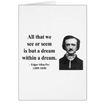 Citation 1B d'Edgar Allen Poe Carte De Vœux