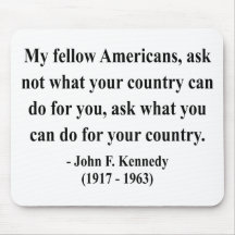 Citation 3a de JFK Tapis De Souris