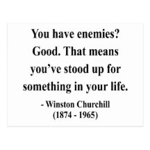 Citation 3a de Winston Churchill Cartes Postales