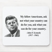 Citation 3b de JFK Tapis De Souris