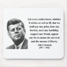 Citation 5b de JFK Tapis De Souris