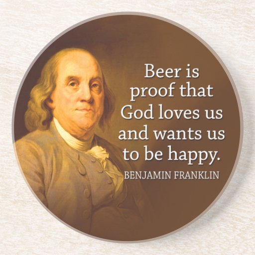 Citation de bière de Ben Franklin Dessous De Verres