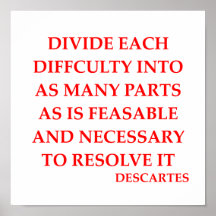 Citation de DESCARTES Poster