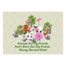 Citation de G.B. Shaw Vegetarian Cartes De Visite Personnelles