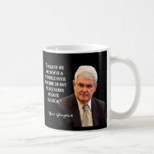 Citation de Gingrich - "pour sauver l'Amérique. " Mug À Café