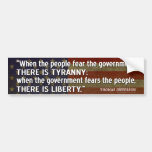 Citation de Jefferson : Liberté contre la tyrannie Adhésif Pour Voiture