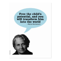 citation de montessori de Maria Carte Postale