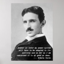Citation de Nikola Tesla Affiche