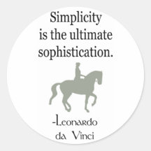Citation de simplicité avec le cheval de dressage autocollants ronds