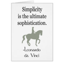 Citation de simplicité avec le cheval de dressage cartes