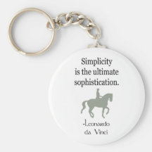 Citation de simplicité avec le cheval de dressage porte-clefs