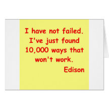 Citation de Thomas Edison Cartes De Vœux