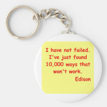 Citation de Thomas Edison Porte-clés