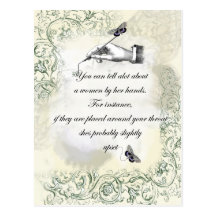 "Citation des mains d'une femme" Carte Postale