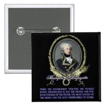 Citation du marquis De Lafayette sur l'insurrectio Badge