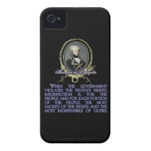 Citation du marquis De Lafayette sur l'insurrectio Coques iPhone 4