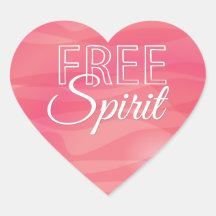 Citation inspirée rose d'esprit libre adhésif