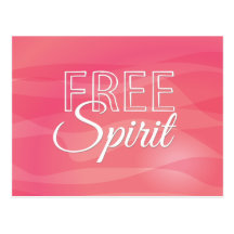 Citation inspirée rose d'esprit libre carte postale