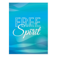 Citation inspirée turquoise de liberté de Spritiua Carte Postale