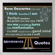 Citations d'affiches de mathématiques de Rene Desc