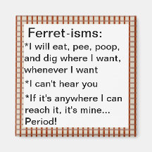 Citations Furet-ISM drôles Magnets Pour Réfrigérateur