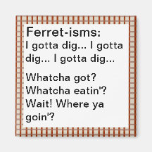 Citations Furet-ISM drôles Magnets Pour Réfrigérateur