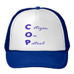 Citoyen sur le chapeau de camionneur de patrouille casquette de camionneur
