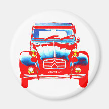 Citroen 2CV 2 Magnets Pour Réfrigérateur