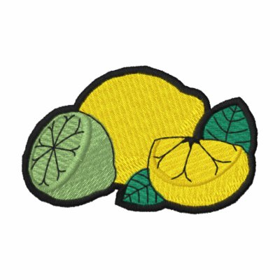Citrons et chaux polo avec broderie