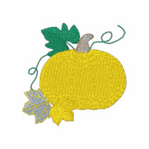 Citrouille avec le feuille polos brodés