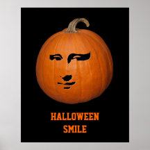 Citrouille de Mona Lisa Affiche