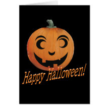 Citrouille effrayant heureux de Halloween Cartes De Vœux