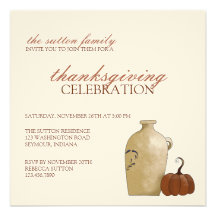 Citrouilles d'automne · Invitation de thanksgiving