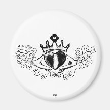 Claddagh (noir) magnets pour réfrigérateur