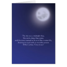 Clair de lune avec la citation carte de vœux