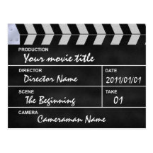clap cinéma cartes postales
