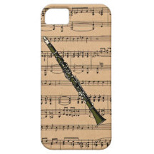 Clarinette avec l'arrière - plan de musique de feu coques iPhone 5 Case-Mate