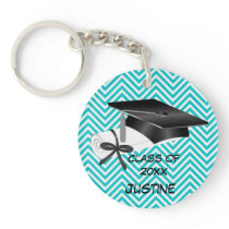 Classe bleue et noire d'obtention du diplôme Keych porte-clés