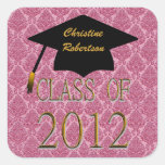 Classe de 2012 autocollants roses d'obtention du d