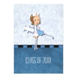 Classe de fête de remise des diplômes d'infirmière invitations personnalisées
