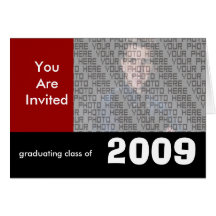 Classe d'invitation d'obtention du diplôme de 2009 carte