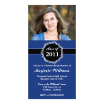 Classe d'invitation d'obtention du diplôme de 2011 photocarte customisée